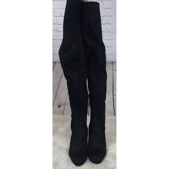 SAM EDELMAN Women’s ‘Kent' Over the Knee Boot Black Suede Size 8.5 - Picture 2 of 9